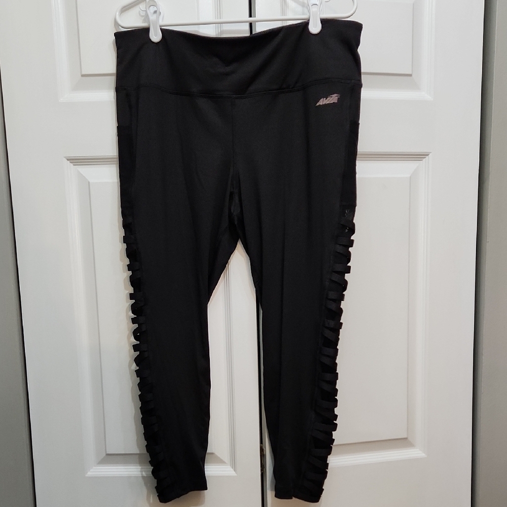 Black Leggings with Side Cutouts